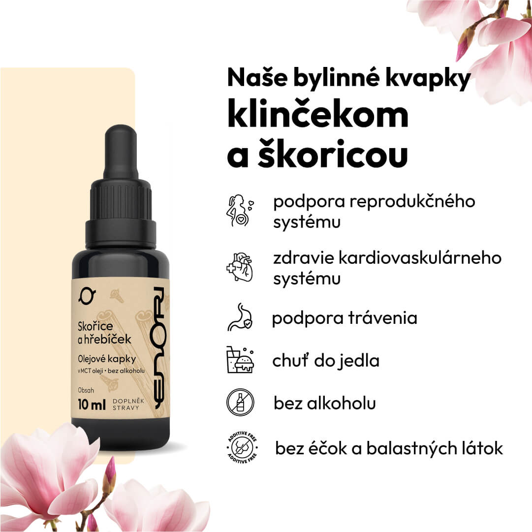 Bylinne kvapky s klincekom a skoricou